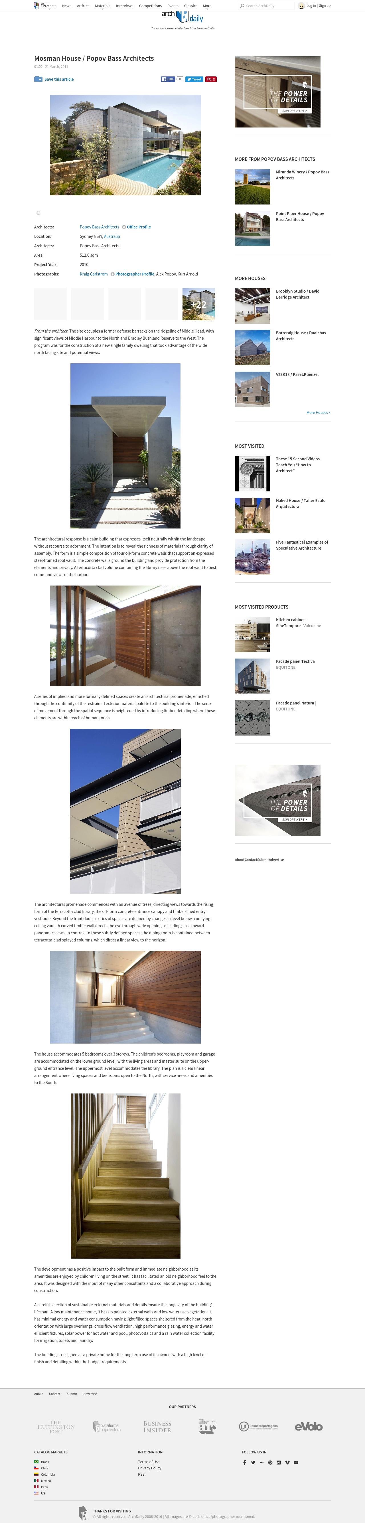 Mosman House Archdaily